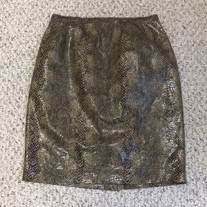HARVE BENARD snakeskin print fully-lined skirt